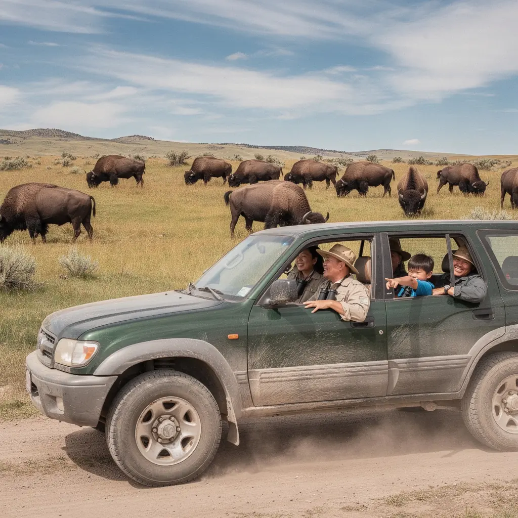 Знак, указывающий на туристический маршрут по прериям США.